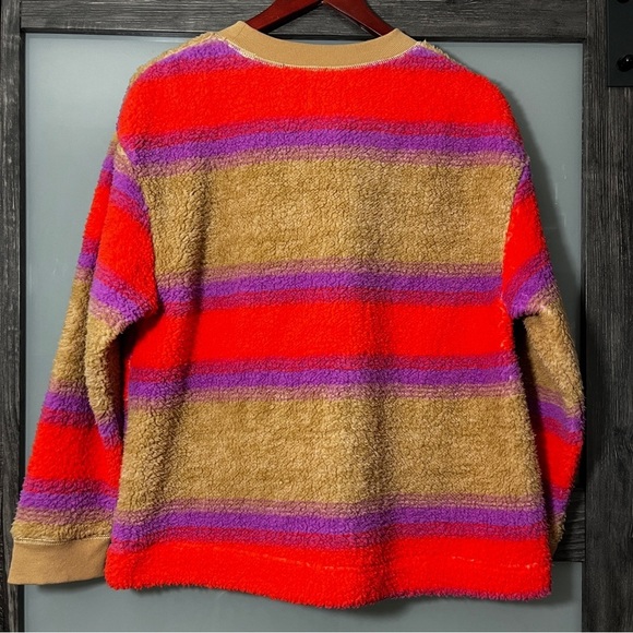 Koolaburra by Ugg Teddy Sherpa Bright Color Crewneck Pullover Women's PXL - Picture 2 of 5